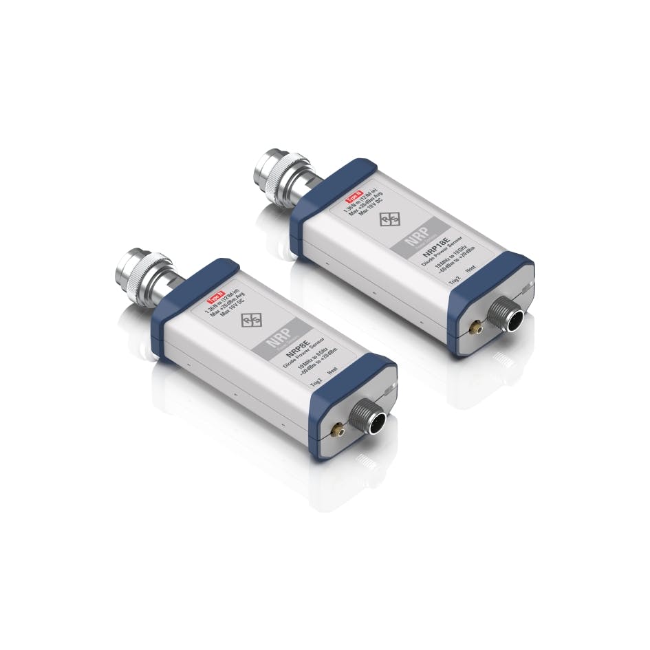 The NRPxE RF power sensors from Rohde & Schwarz are for power measurements in frequency ranges to 18 GHz.