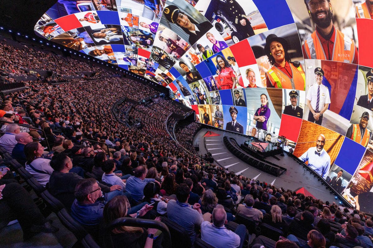 Photo of Delta's keynote event at the Sphere in Las Vegas as part of CES 2025.