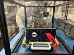 The Xplore satellite in a cleanroom The Xplore satellite in a cleanroom