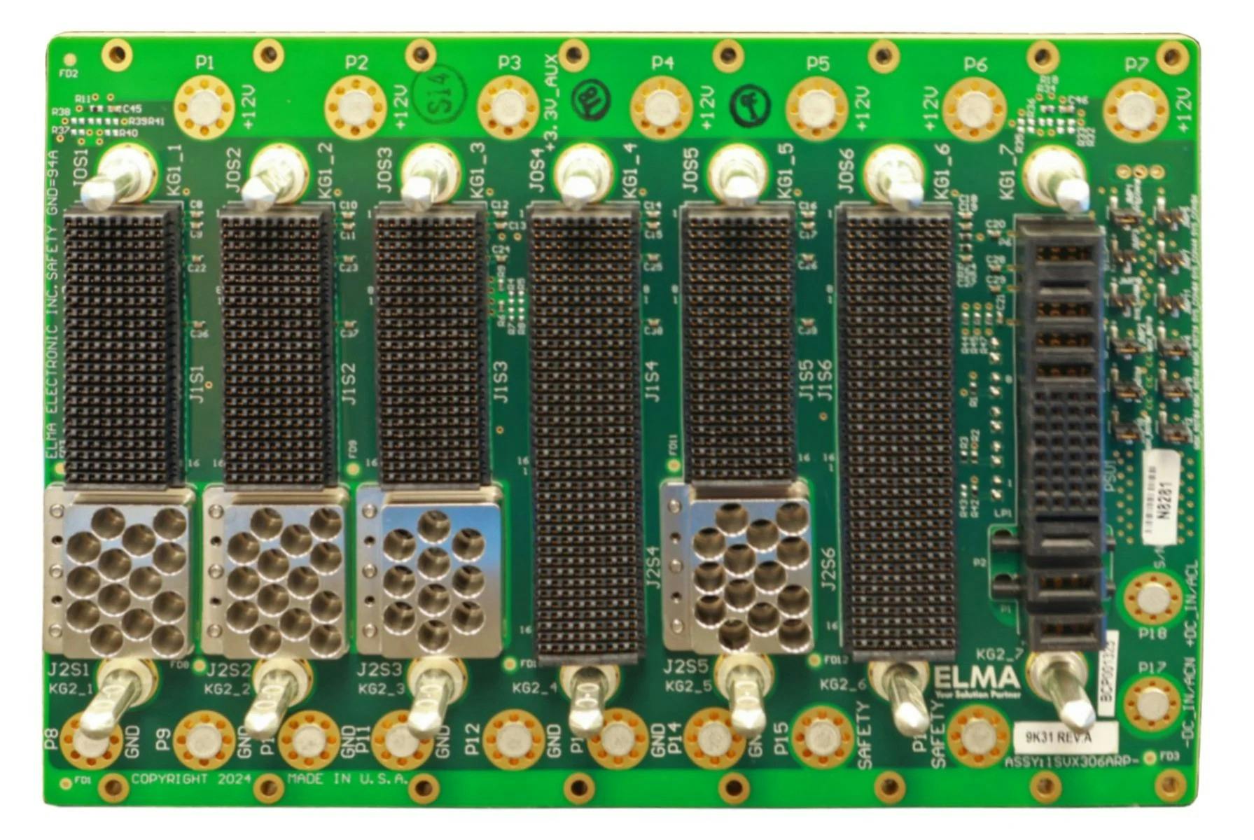 The Elma SOSA-aligned and MOSA-conformant embedded computing backplane is for EW, reconnaissance, and surveillance applications.