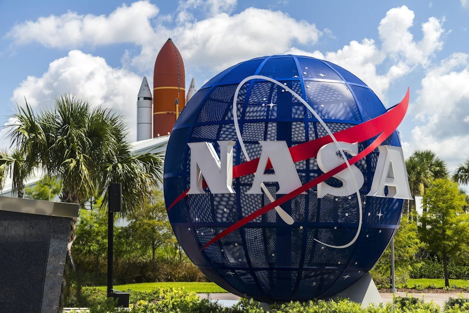 A NASA sign outside its Florida facility