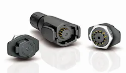 The Binder ELC 570 data and power connector resists the effects of water and dust in medical and industrial applications The Binder ELC 570 data and power connector resists the effects of water and dust in medical and industrial applications