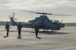 U.S. Marine Corps aviation ordnance technicians approach an AH-1Z Viper attack helicopter to clear it of any live ordnance at Marine Corps Air Station Cherry Point, N.C., earlier this month. U.S. Marine Corps aviation ordnance technicians approach an AH-1Z Viper attack helicopter to clear it of any live ordnance at Marine Corps Air Station Cherry Point, N.C., earlier this month.