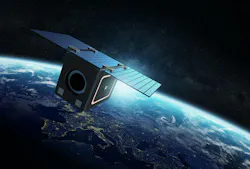 On-orbit render of a Millennium-built small satellite flying Spectrolab solar cells. On-orbit render of a Millennium-built small satellite flying Spectrolab solar cells.