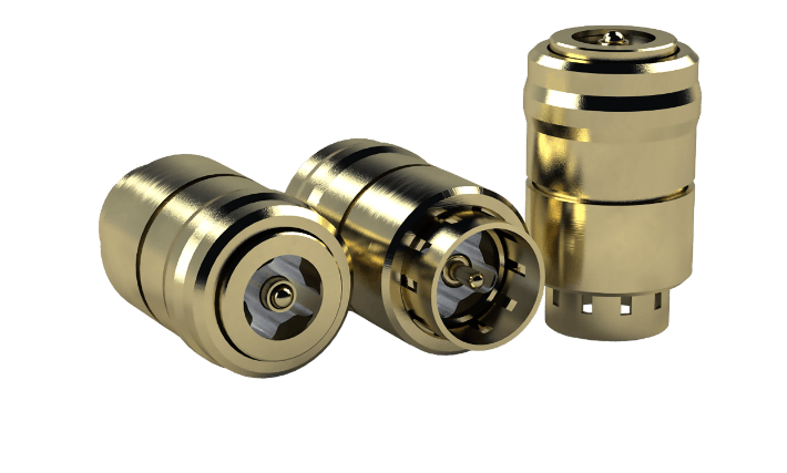 The Smiths Interconnect EZiCoax single-piece compression mount is for military SATCOM and radar applications.