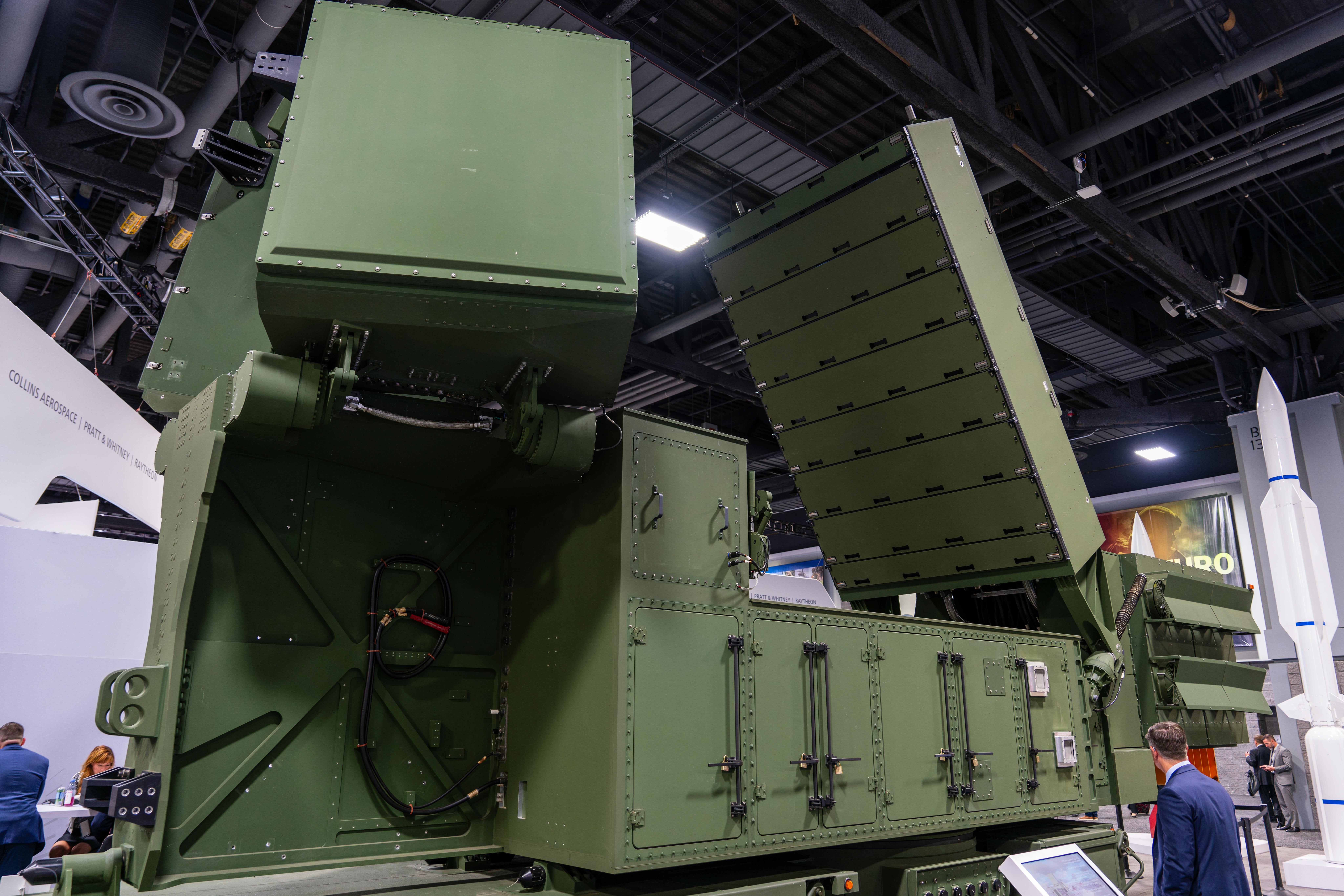A Lower Tier Air And Missile Defense System (LTAMDS) is shown last fall at the Association of the U.S. Army trade show in Washington.