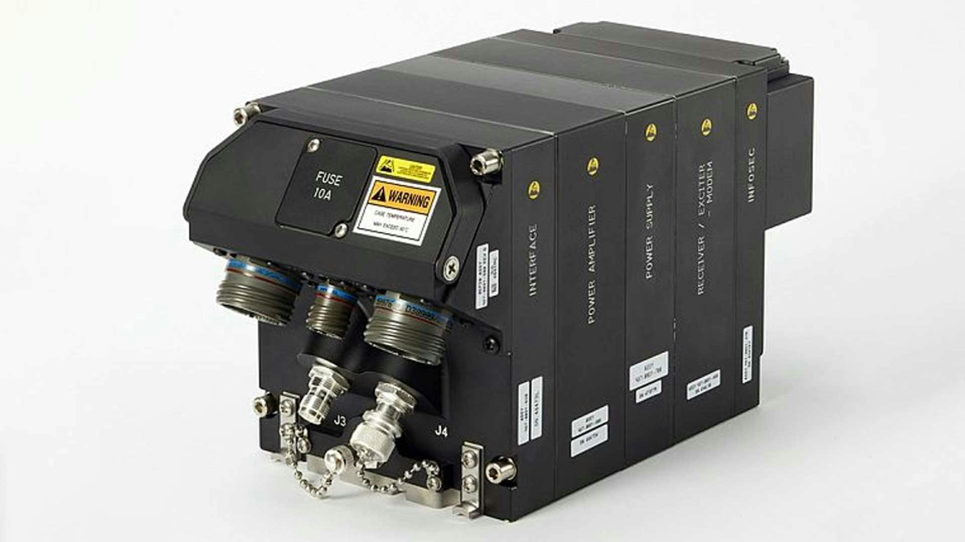 The RTX Collins Aerospace AN/ARC-210(v) avionics radios are for secure airborne voice and data communications