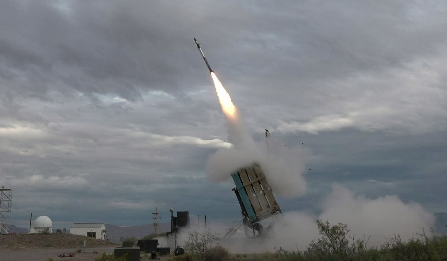 A BQM-177 subsonic target drone launches from the Marine Corps Medium Range Intercept Capability system during Live Fire 2 as part of a quad-launch event at White Sands Missile Range, N.M., in September 2022.