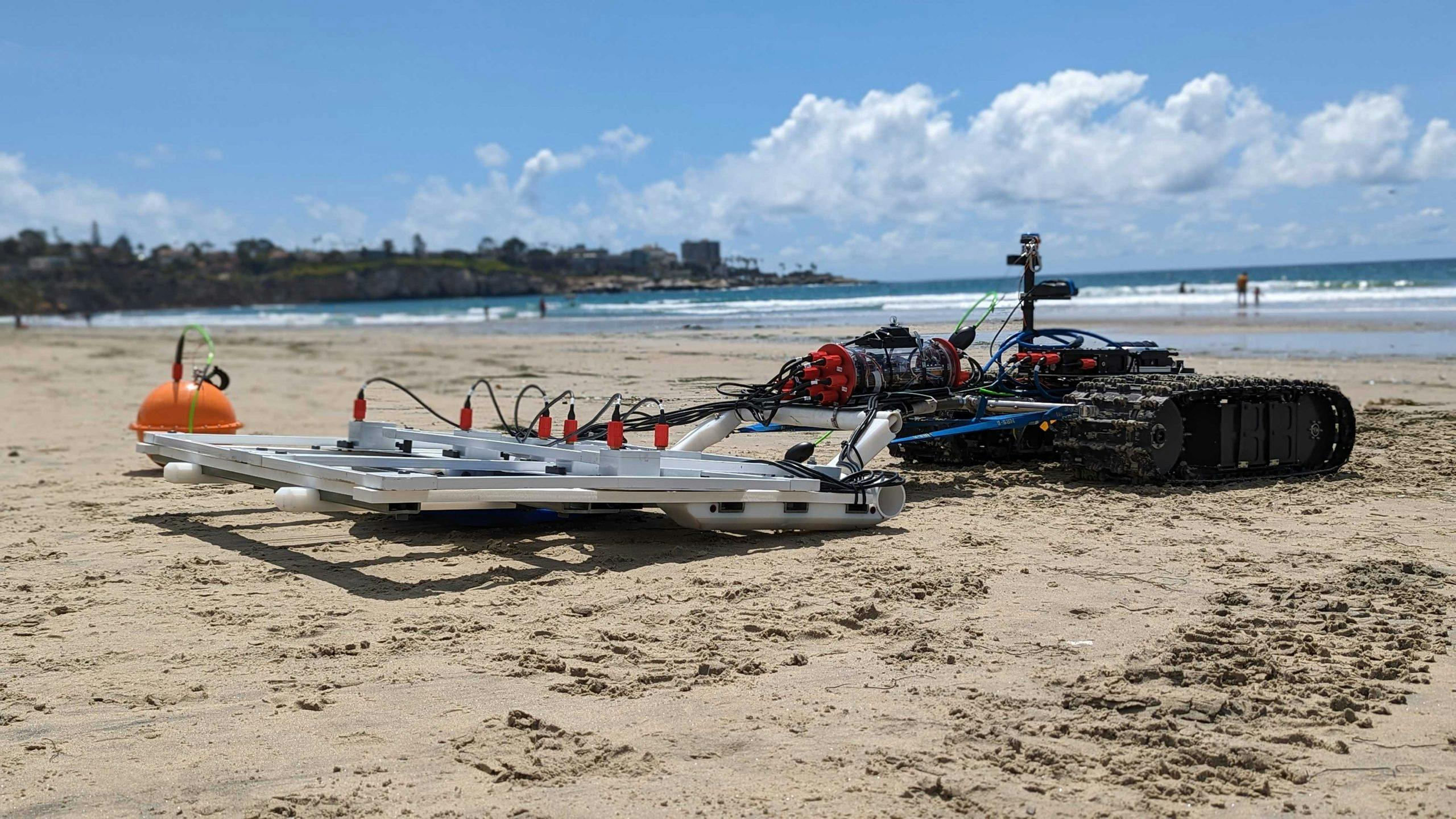 The Greensea Systems Bayonet 250 measures 48 by 48 by 15 inches, weighs 390 pounds, and has a deck capacity of 200 pounds.