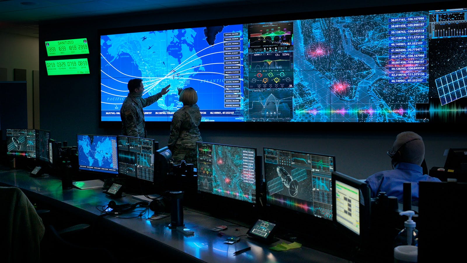 The U.S. Space Force primary battle-management center at Schriever Space Force Base, Colo., is the hub for critical space battle management operations by integrating command, control, communications, and battle management functions.