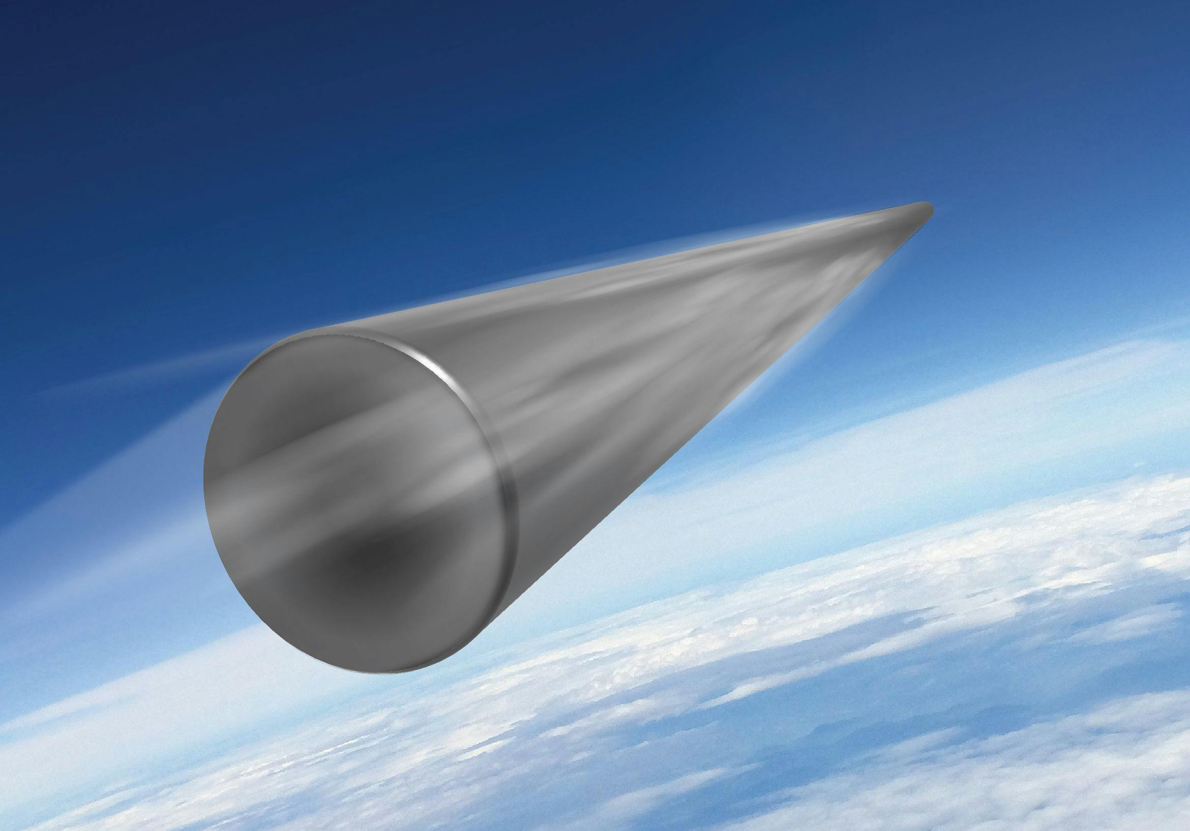 Lockheed Martin artist rendering of Mk21A Reentry Vehicle in flight