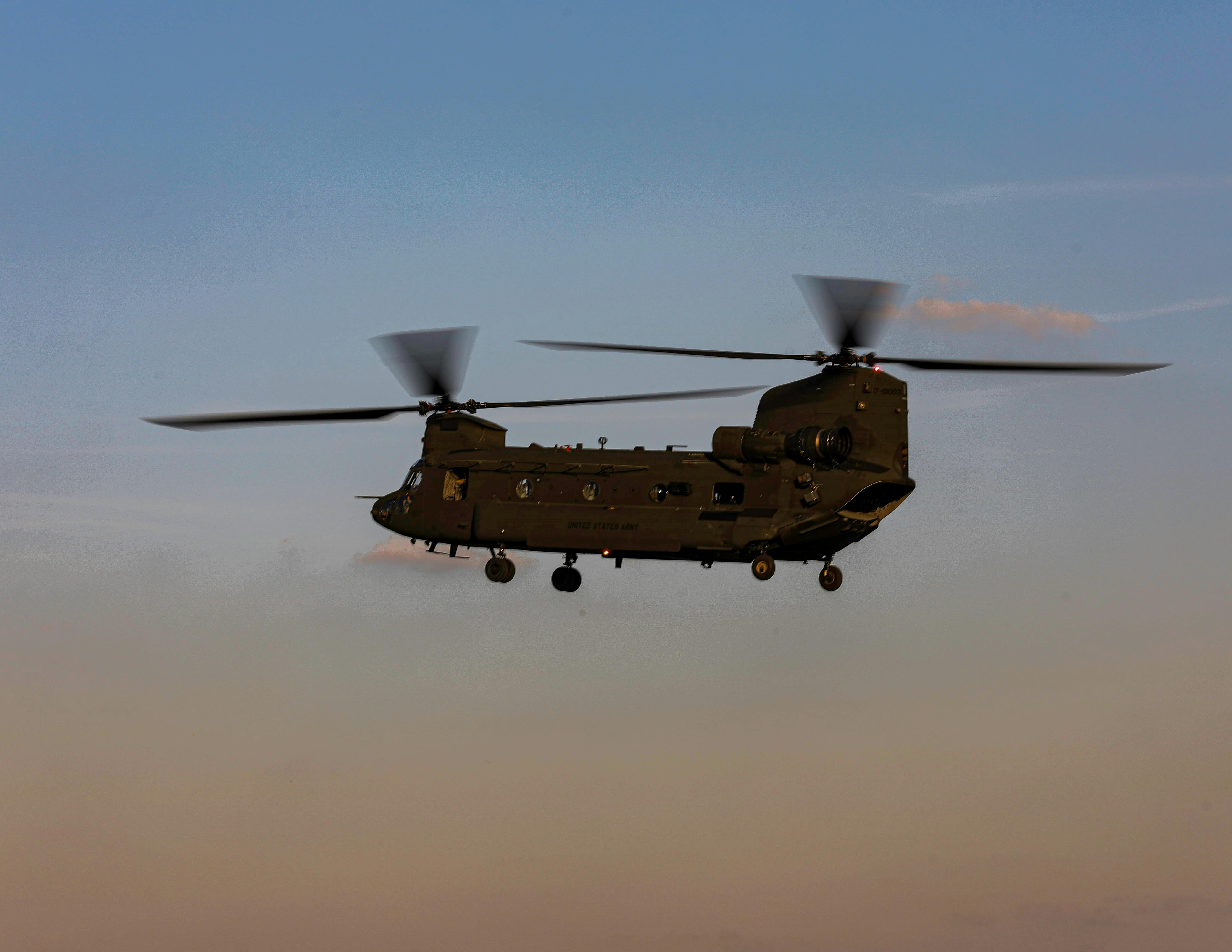 101st Combat Aviation Brigade Soldiers conduct operational assessment of the Block II CH-47F at Fort Campbell, Ky.