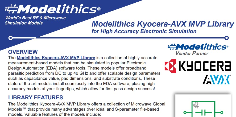 Modelithics Kyocera-AVX MVP Brochure