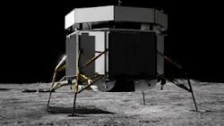 A rendering of the Argonaut lander on the moon. A rendering of the Argonaut lander on the moon.
