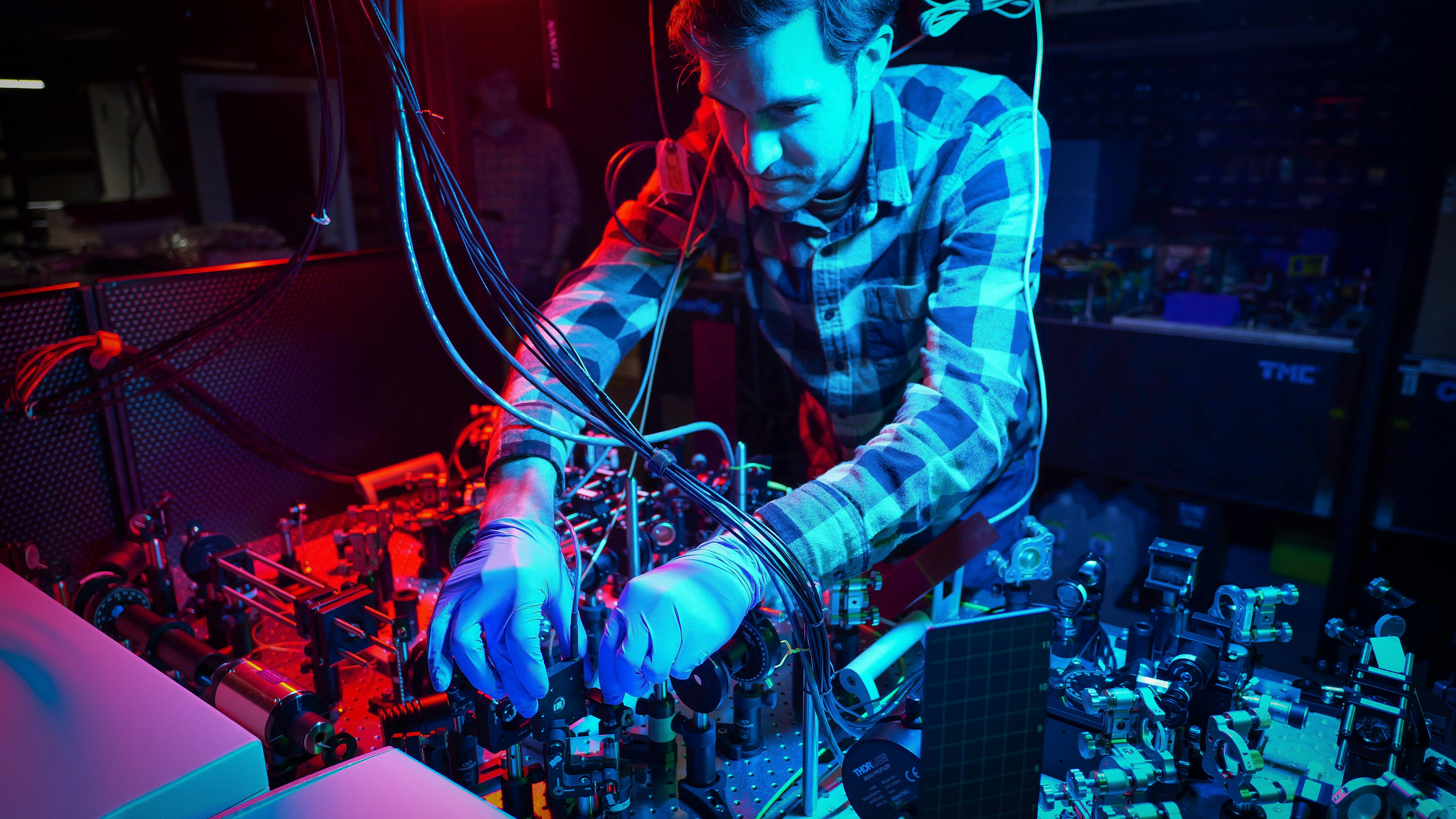 Air Force Research Laboratory scientists work to accelerate quantum research in connected ultra-secure quantum communications.