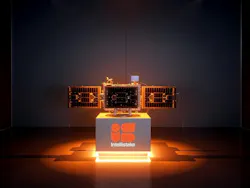 A rendering of Intellistake's satellite technology. A rendering of Intellistake's satellite technology.