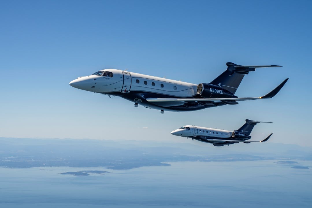 Embraer's Praetor 600E and 500E. Embraer image.