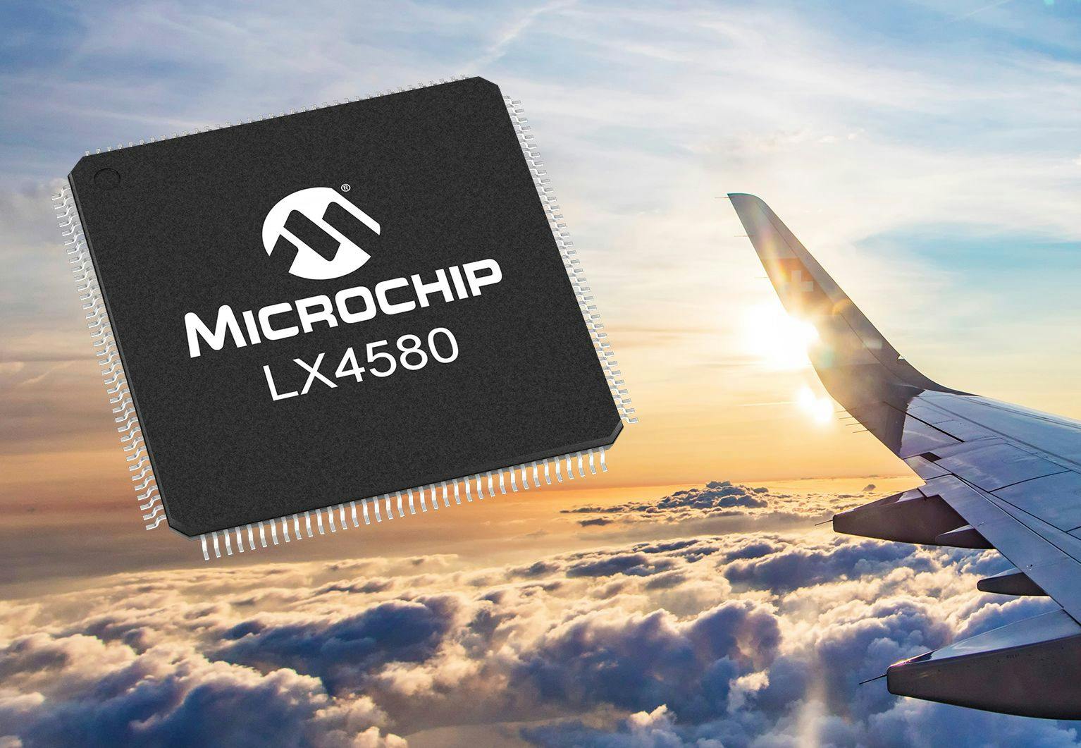 The Microchip Technology LX4580 24-channel mixed-signal integrated circuit (IC) for high-reliability actuation control systems in aviation and defense applications.