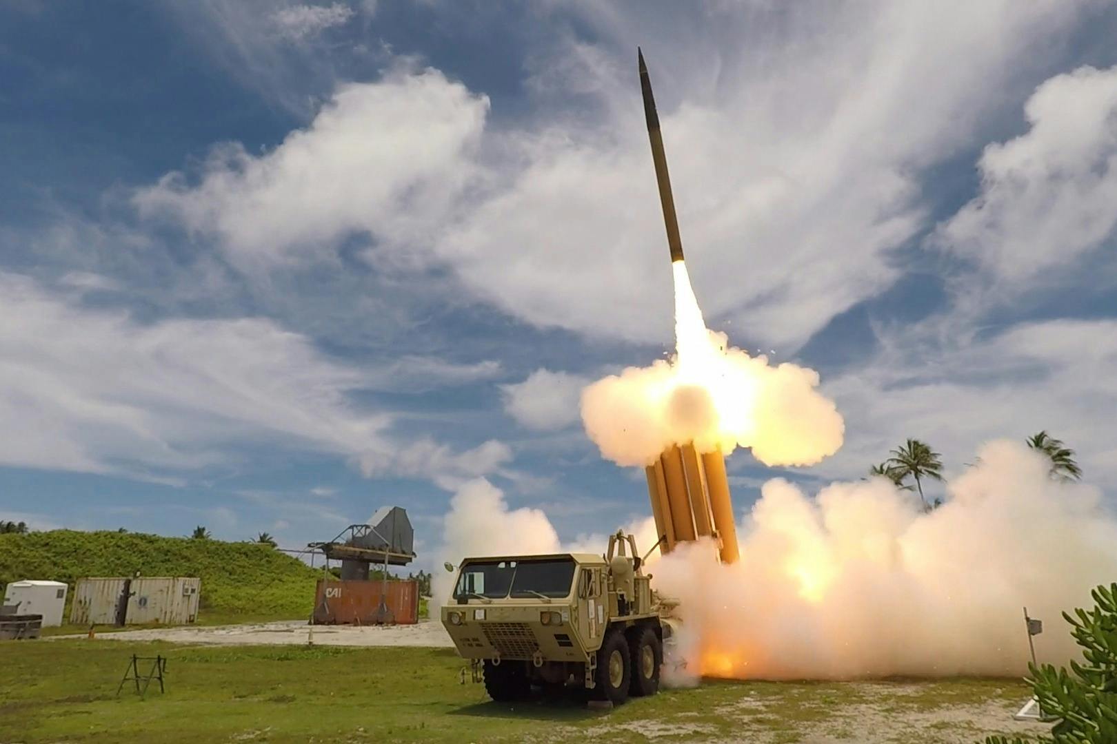 A rendering of a THAAD launcher