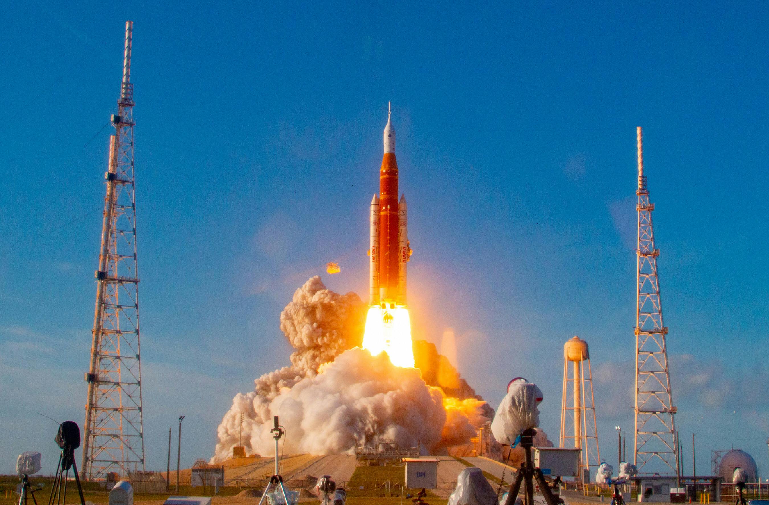 Artemis II launched from Kennedy Space Center on 1 April 2026 at 6:35 p.m. ET. Boeing Photo.