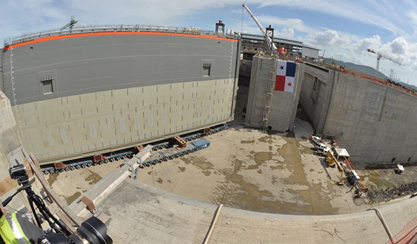 Panama Canal Update First Gate Installed in Pacific New Locks