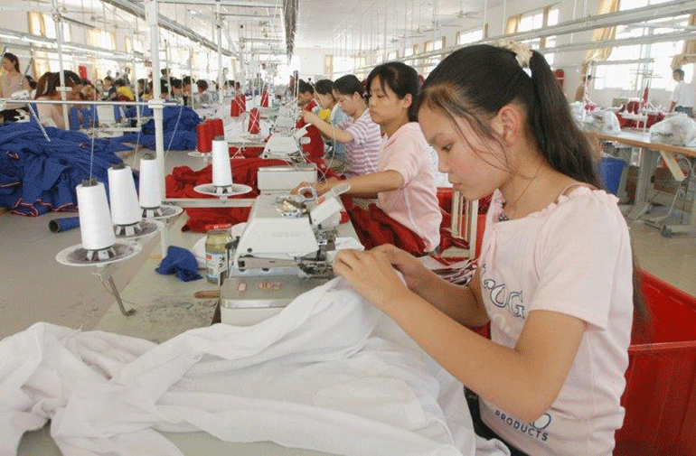 Garment workers in China