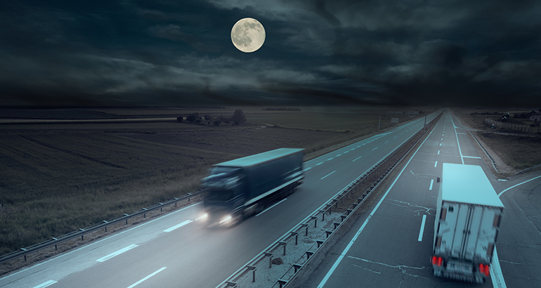 trucks-at-night