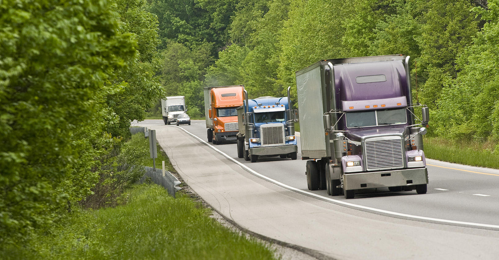 Trucks On Highway