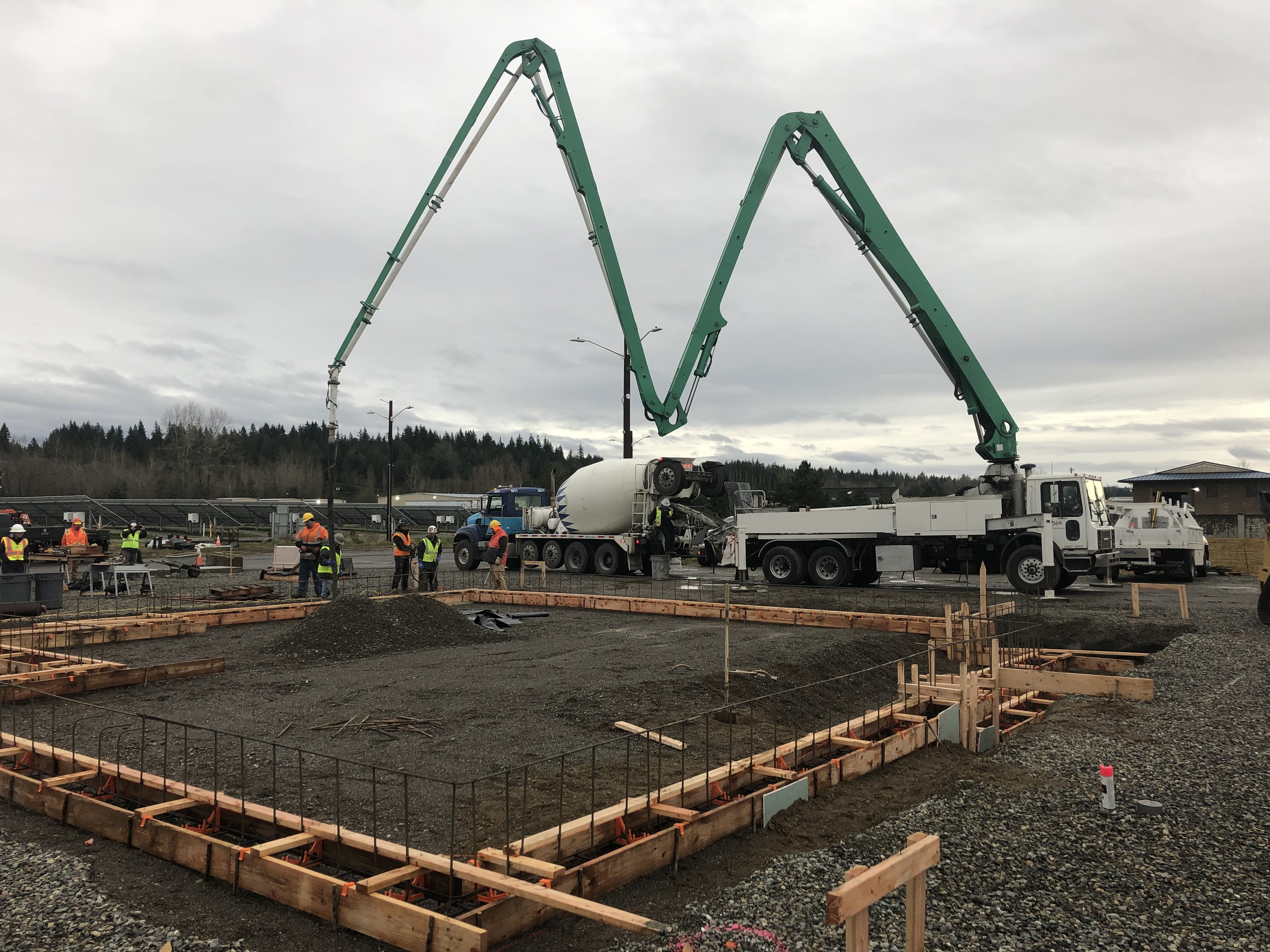 Construction under way of the Snomish County CETC. Photo by Snohomish County PUD