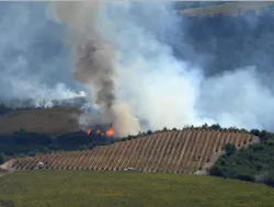 Fire in California wine country. California National Guard photo, Oct. 12, 2017. Fire in California wine country. California National Guard photo, Oct. 12, 2017.
