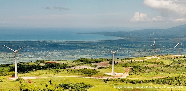 Munro Wind Farm in St. Elizabeth Jamaica (&copy; Jamaica Public Service Company (JPS))