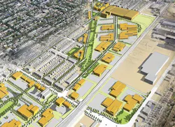 A graphic rendering of the Century City business park. Graphic courtesy of the Milwaukee Department of City Development A graphic rendering of the Century City business park. Graphic courtesy of the Milwaukee Department of City Development