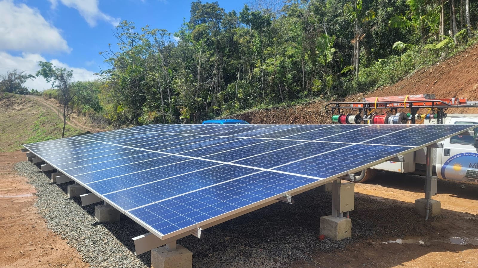 Solar panels in La Montana, courtesy Alexander Rodriguez