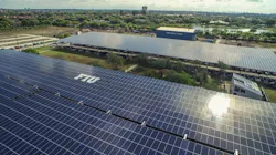 Microgrid solar array in front of wind tunnel at FIU, Miami. Microgrid solar array in front of wind tunnel at FIU, Miami.