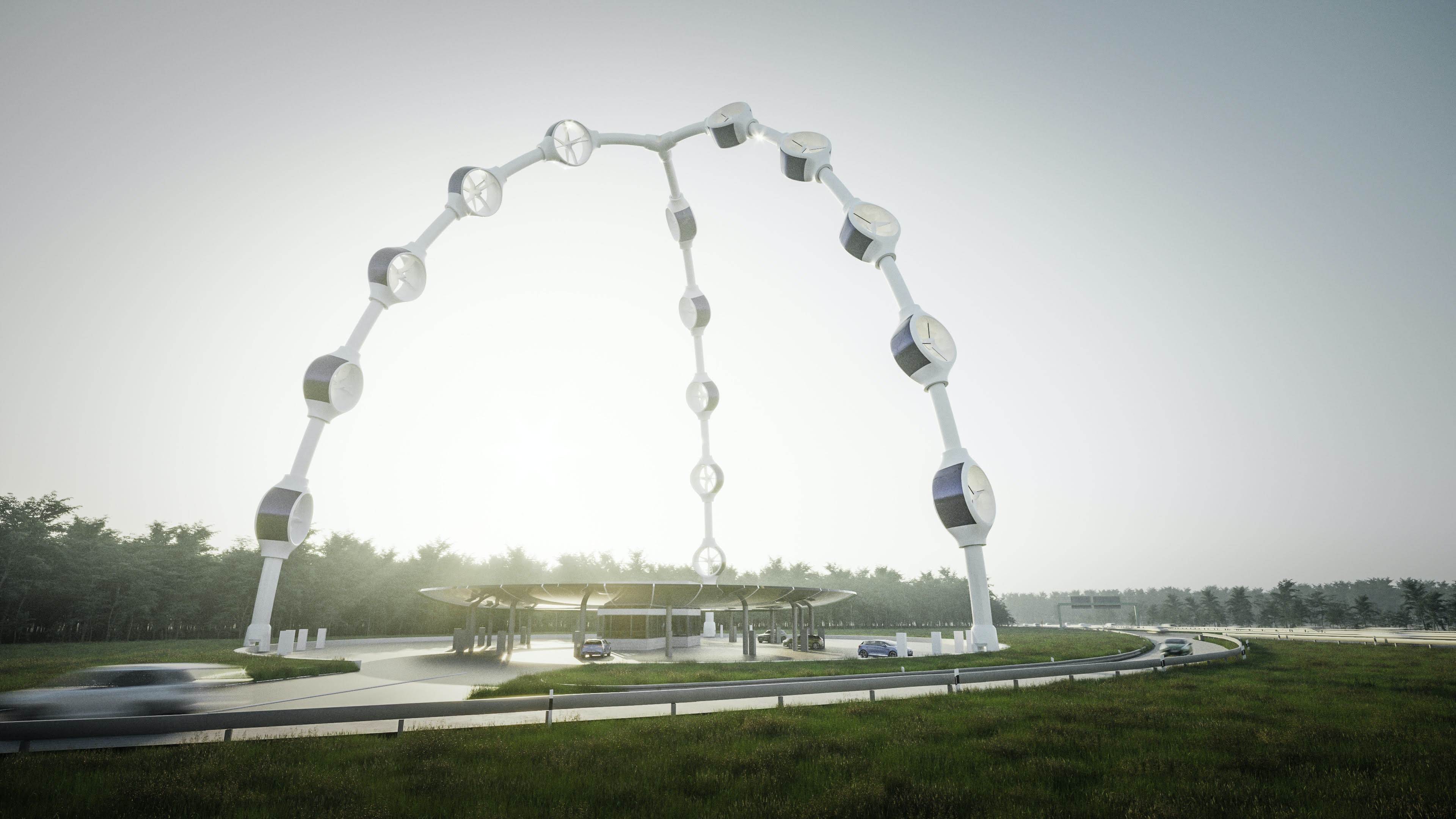 EV charging station microgrid, courtesy FlowGen