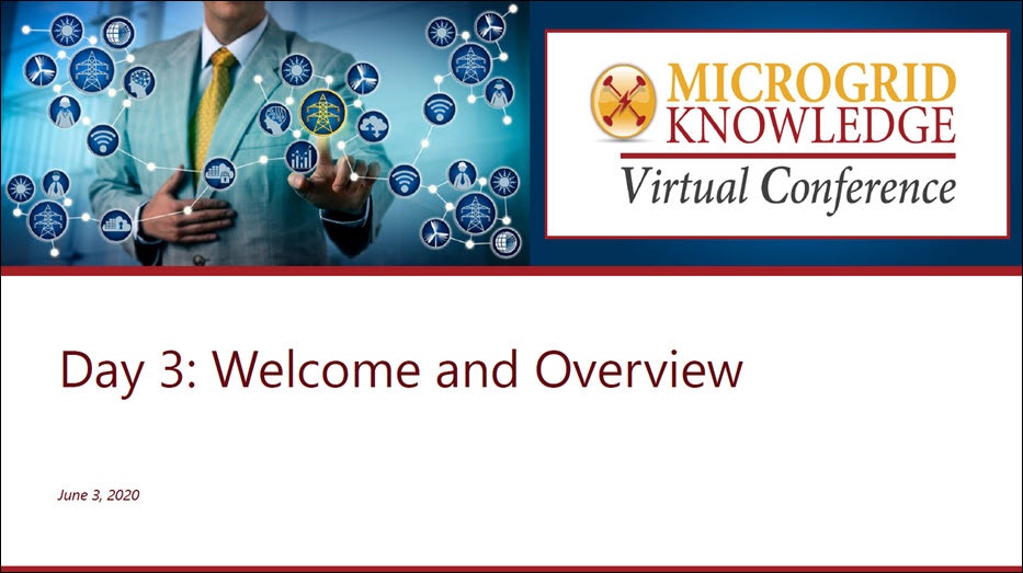 Day 3 Agenda and Overview of Microgrid 2020