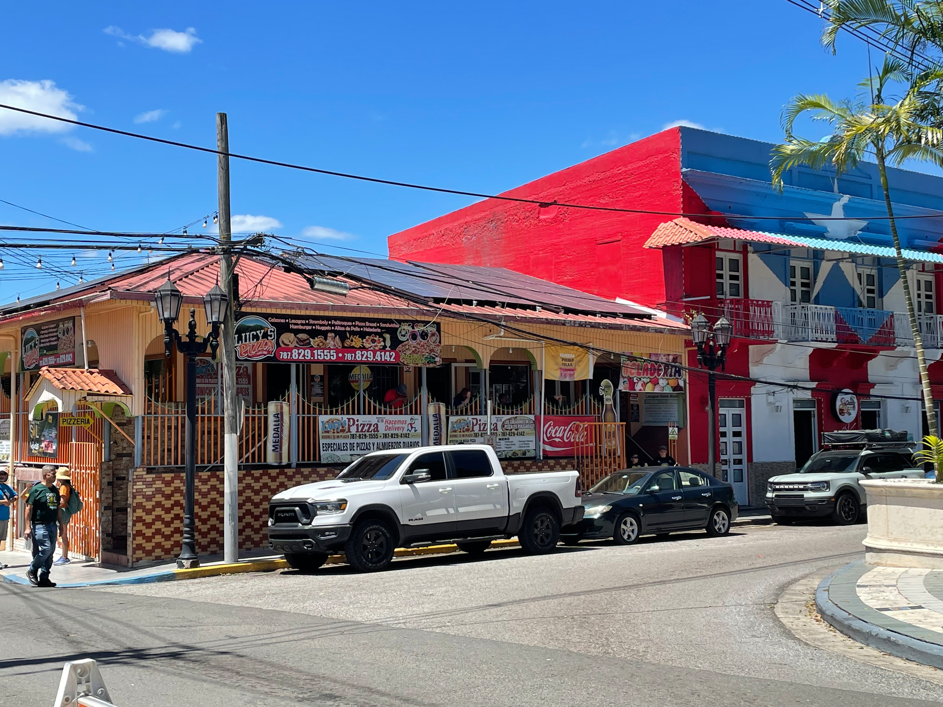 Pizzeria in Adjuntas, Puerto Rico that gets power from a microgrid.