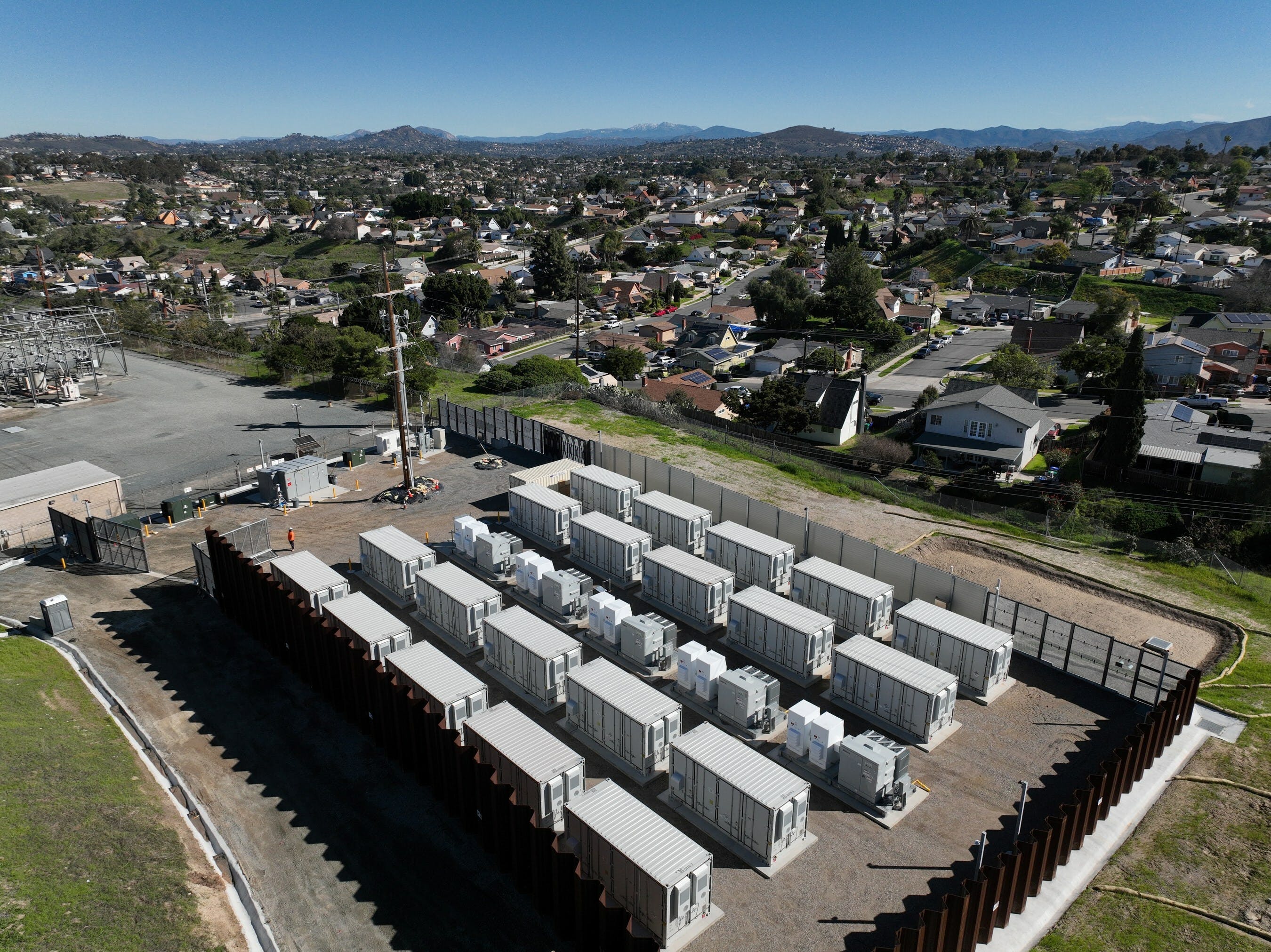 San Diego Gas & Electric's microgrid at Paradise. Image credit SDG&E.