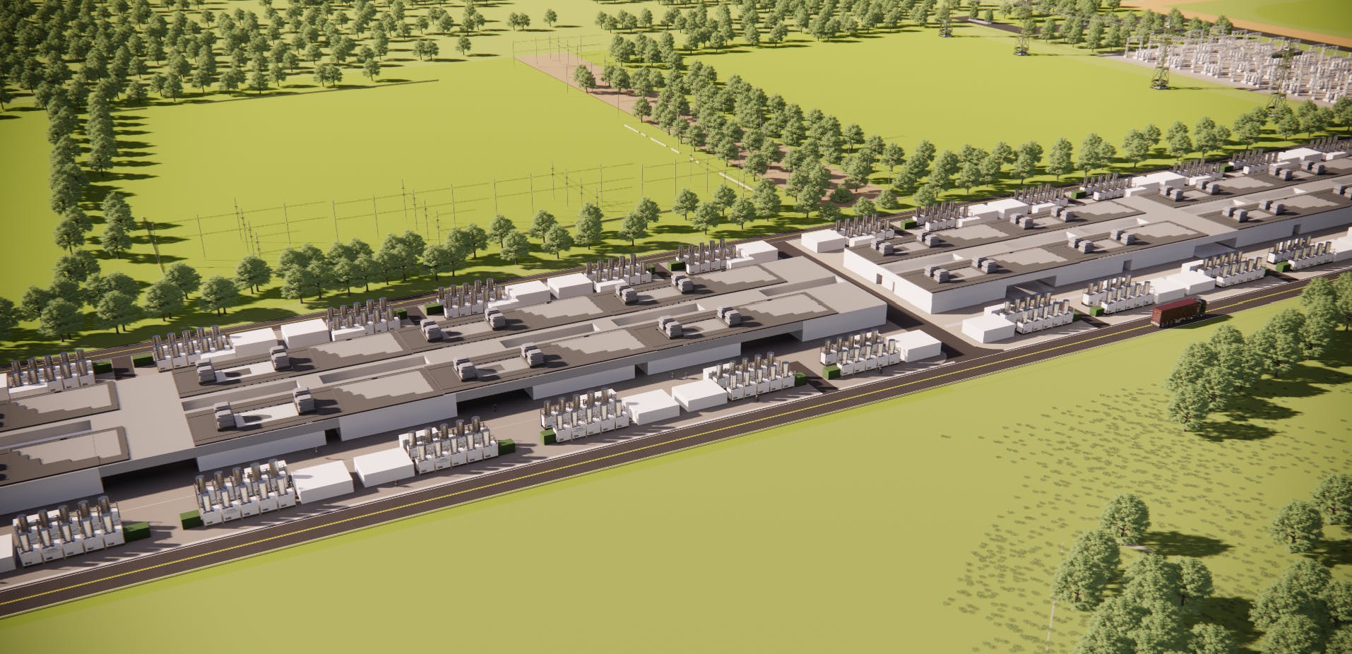 Microsoft&rsquo;s new data center in San Jose will utilize renewable natural gas (RNG) and Enchanted Rock&rsquo;s electrical resiliency-as-a-service microgrid to avoid disruptions to their operations by providing reliable power during grid outages, reducing overall greenhouse gas emissions and supporting Microsoft&rsquo;s goal to become carbon negative by 2030.. Rendering courtesy Enchanted Rock.