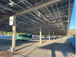 Construction of 15MWs of carport solar PV. Solar PV is being installed on nearly every parking spot at the Viejas. (Source: Indian Energy) Construction of 15MWs of carport solar PV. Solar PV is being installed on nearly every parking spot at the Viejas. (Source: Indian Energy)
