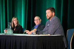 Sonya Harbaugh, Phil Fischer and Colby Cox during Microgrid Knowledge session. Image credit Chandler Stafford. Sonya Harbaugh, Phil Fischer and Colby Cox during Microgrid Knowledge session. Image credit Chandler Stafford.