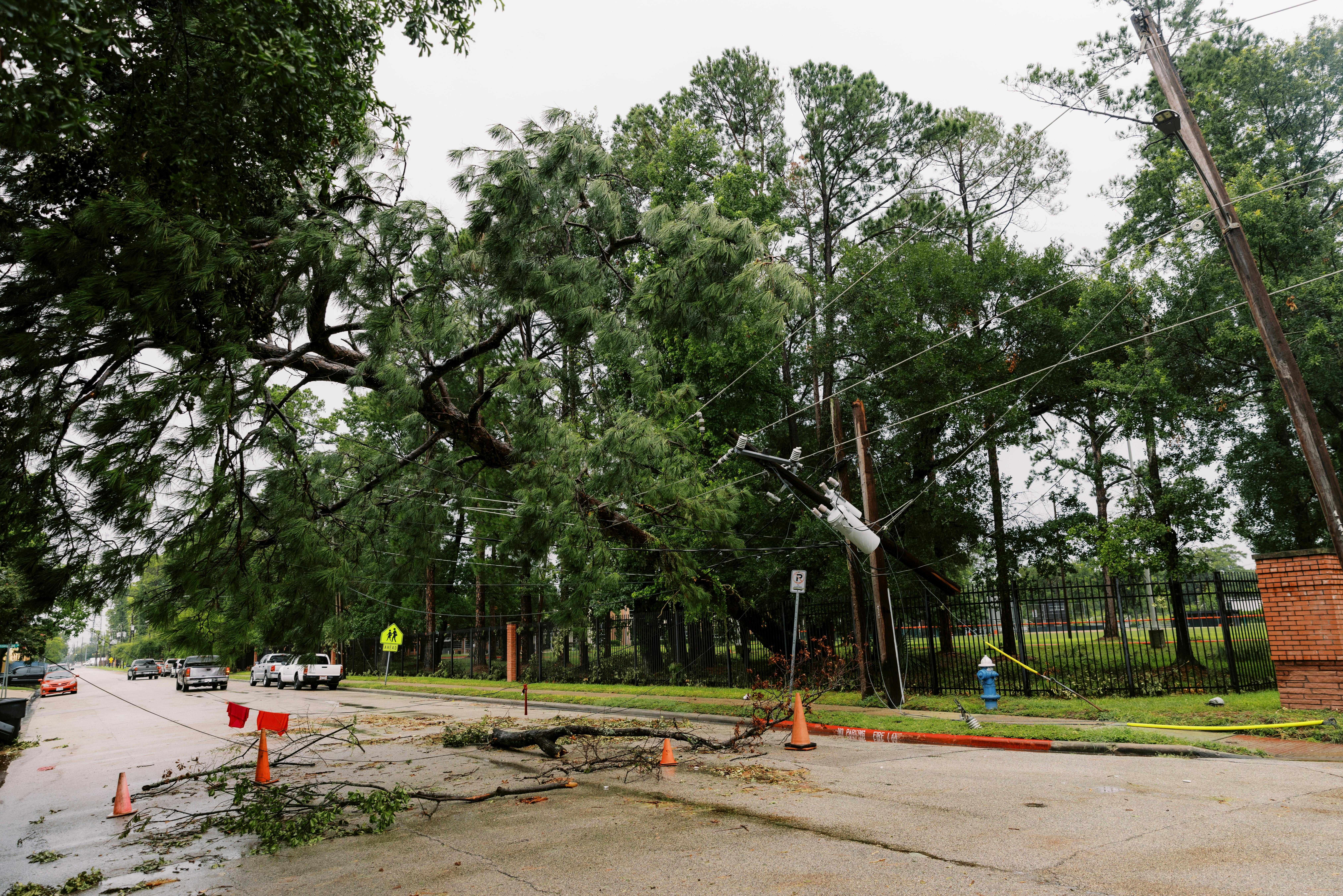 Storm damage in Houston in the wake of Hurricane Beryl. (Photo Courtesy: Sunrun)