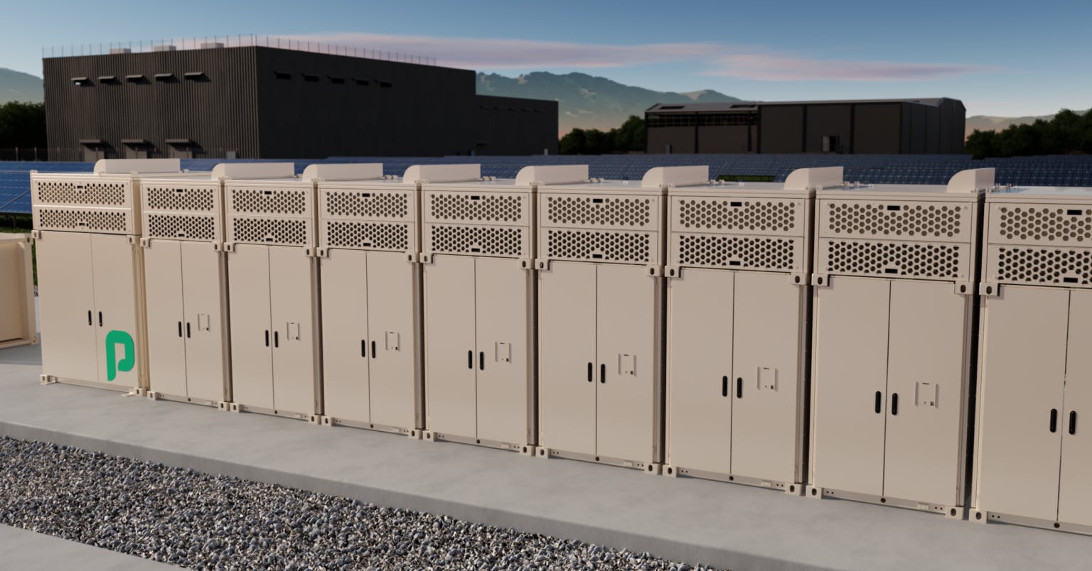 Product rendering of Powin's Centipede Stack800 battery energy storage system (Source: Powin)