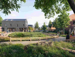 Rendering of ‘Zero Bills’ development in Thornwood, Epping, courtesy of Octopus Energy Rendering of ‘Zero Bills’ development in Thornwood, Epping, courtesy of Octopus Energy