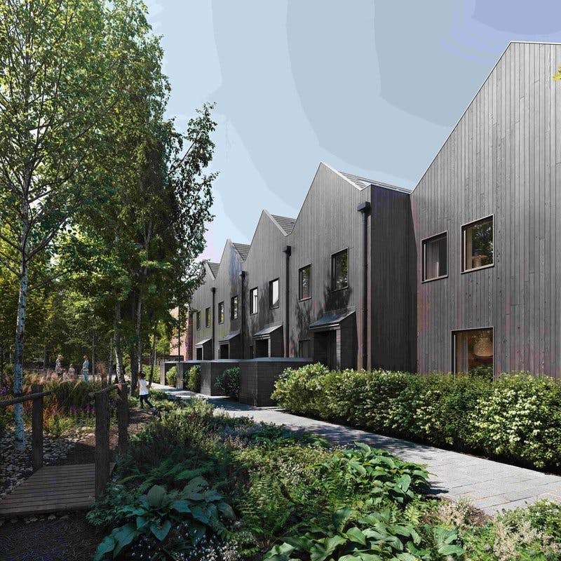 Rendering of &lsquo;Zero Bills&rsquo; development in Thornwood, Epping, courtesy of Octopus Energy