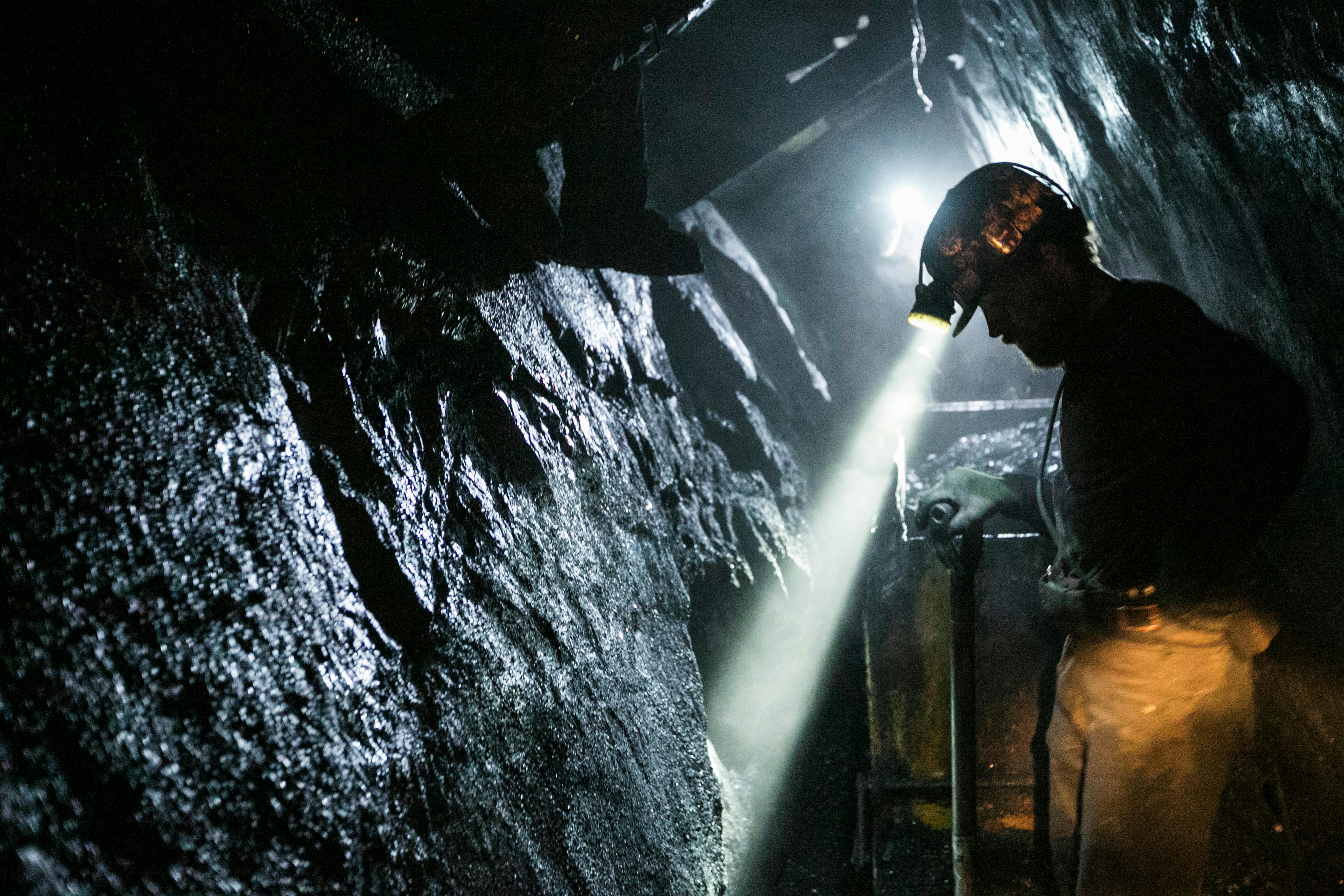 Inside a coal mine. Image credit ironwas/Shutterstock.com