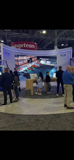 Photo of the Eaton booth at RE+. Image credit Rod Walton Photo of the Eaton booth at RE+. Image credit Rod Walton