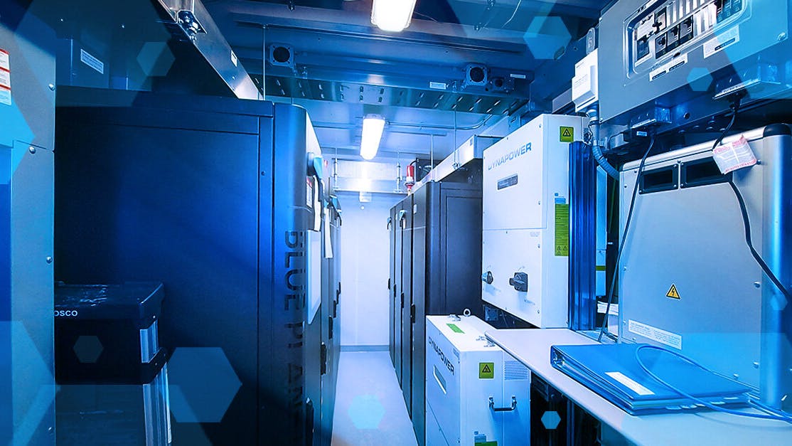 NL's Microgrid in a Box includes 320 kilowatt-hours of battery storage, and can tie seamlessly into a modern electrical grid and coordinate the distribution of electricity for a small village, military base or other critical infrastructure building.