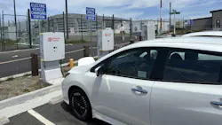 Bi-directional EV charging at the Redwood Coast Airport Microgrid. Image credit PG&E Bi-directional EV charging at the Redwood Coast Airport Microgrid. Image credit PG&E
