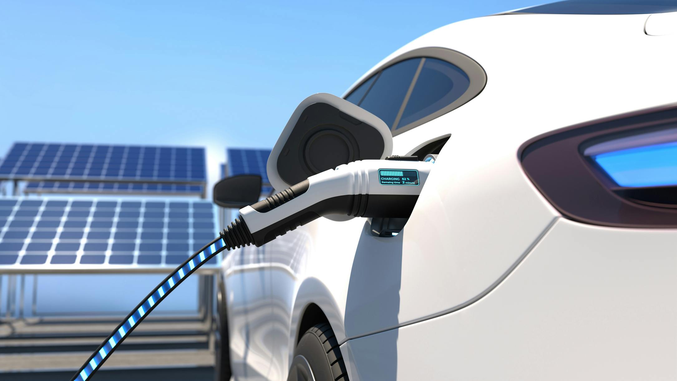 solar panels and ev charger